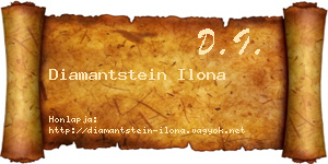 Diamantstein Ilona névjegykártya